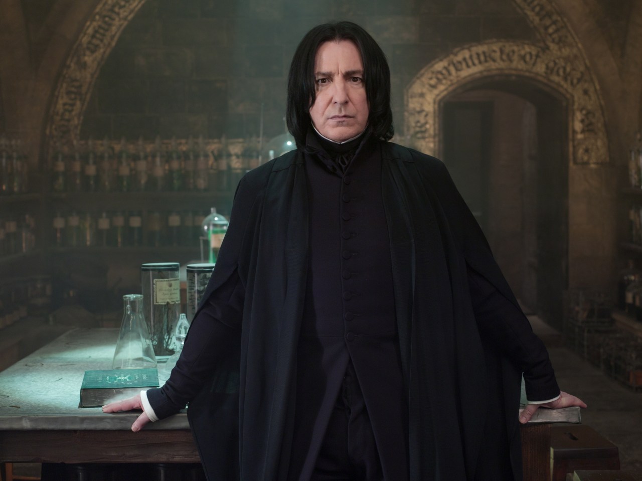 Alan Rickman on the set of Harry Potter and the Order of the Phoenix in London, 2006