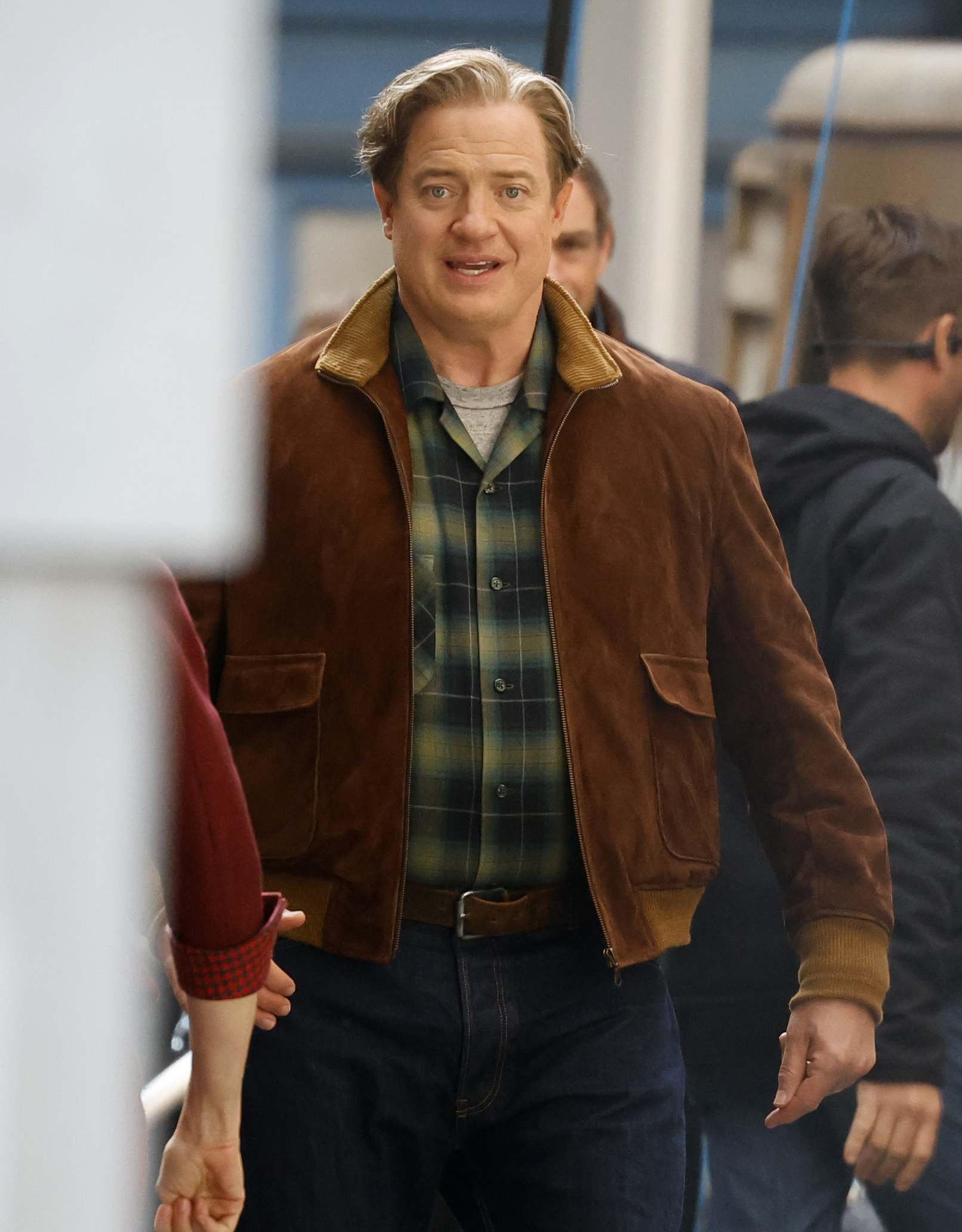 *EXCLUSIVE* REUNITED AFTER 25 YEARS! Rachel Weisz and Brendan Fraser reunite on the set of the new ‘The Mummy’ film in West London