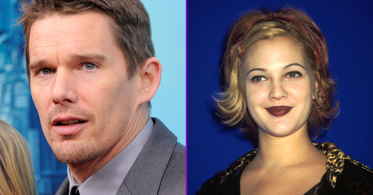 Ethan Hawke Told Drew Barrymore He Used to Go to ’90s Parties Hoping She’d Be There, and She Asked Where He’d Been