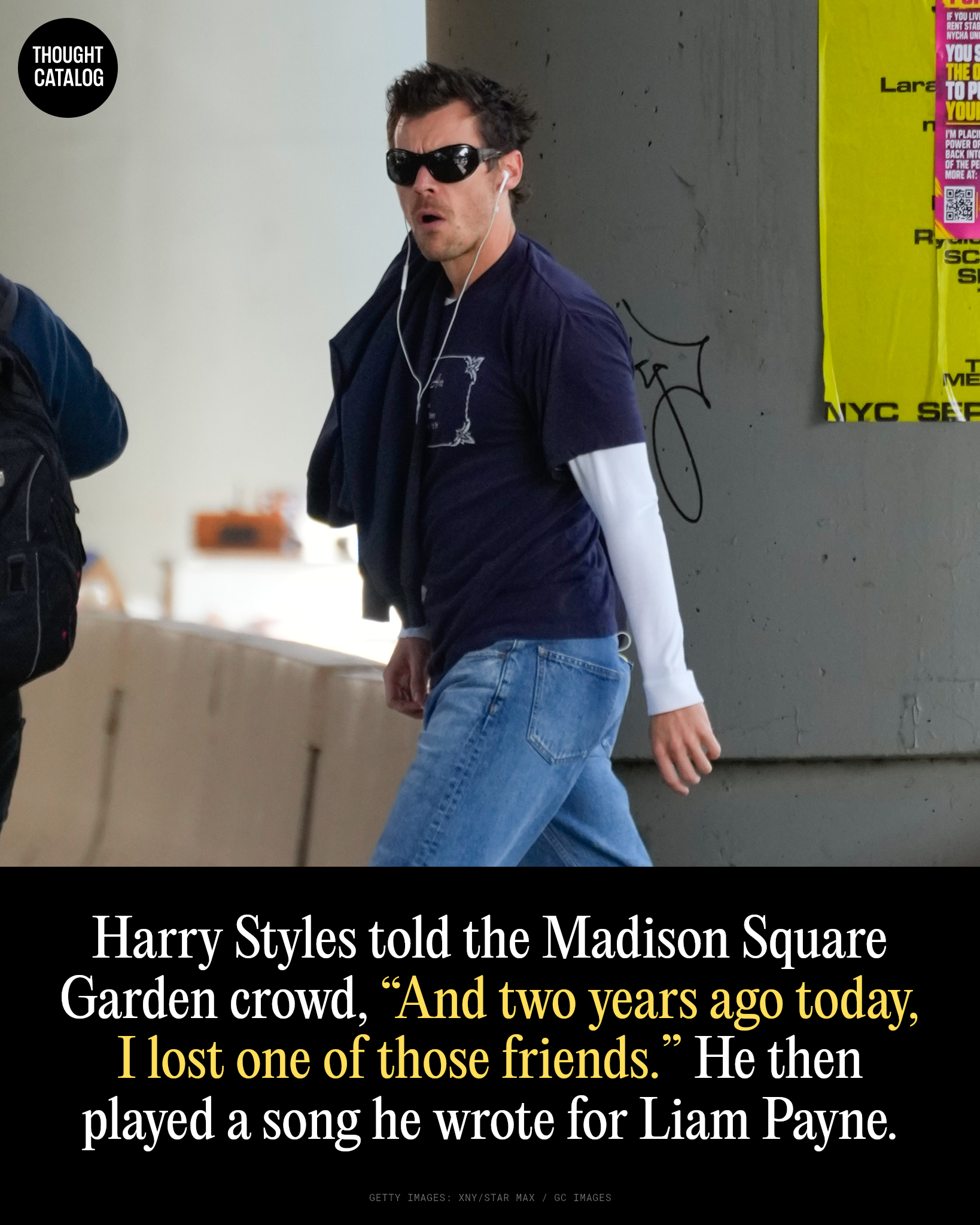Harry Styles performing on stage at Madison Square Garden