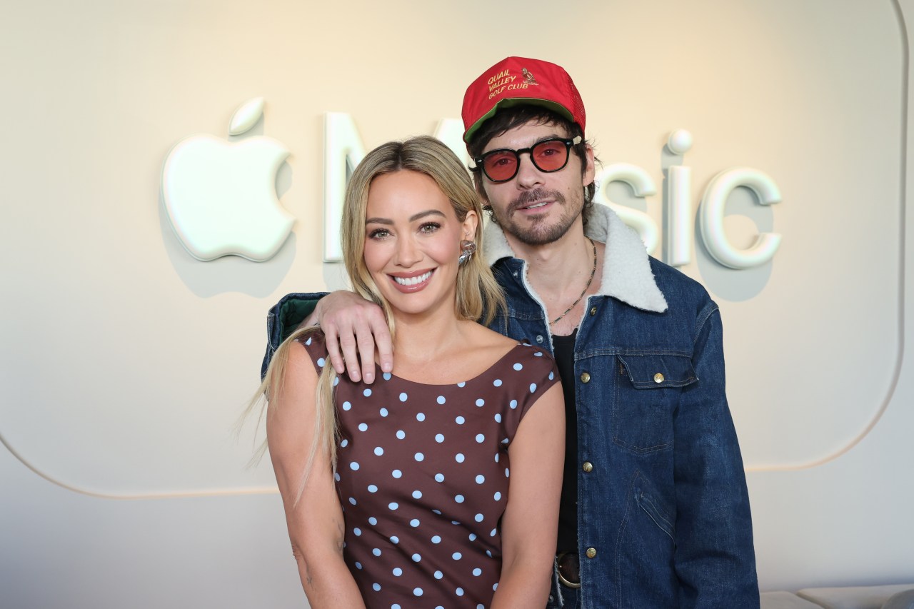 Hilary Duff and Matthew Koma together at Apple Music Studios in Los Angeles