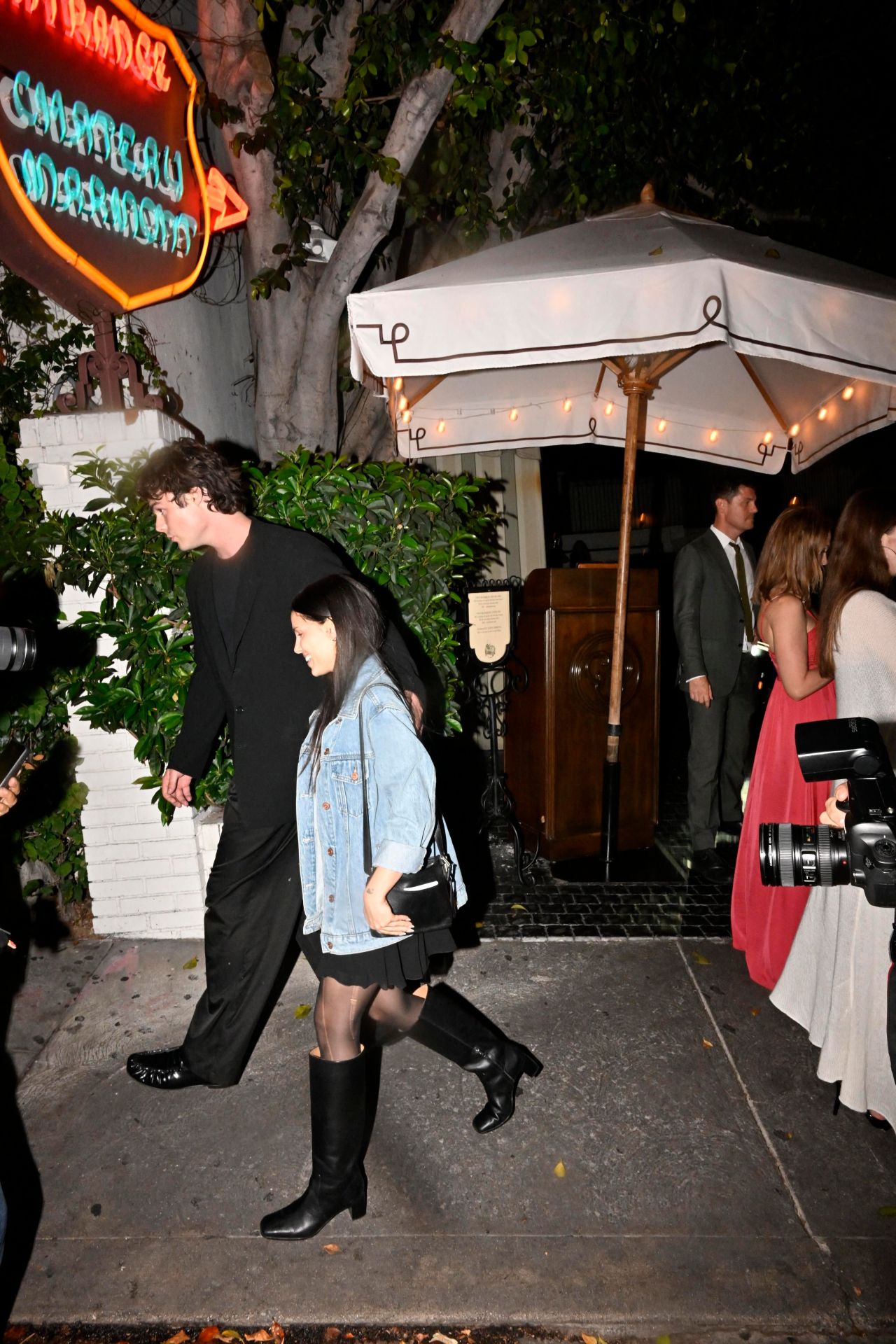 Inde Navarrette and boyfriend at Chareau Marmont for Dinner