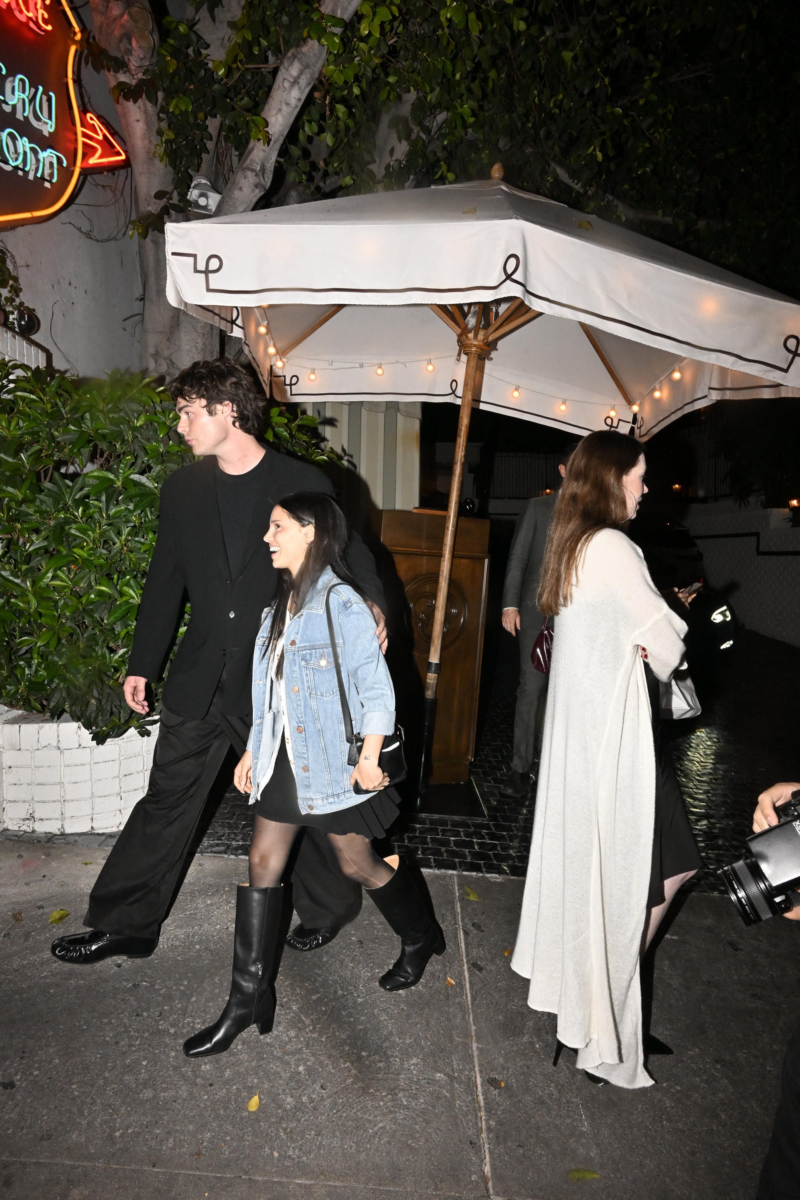 Inde Navarrette and boyfriend at Chareau Marmont for Dinner