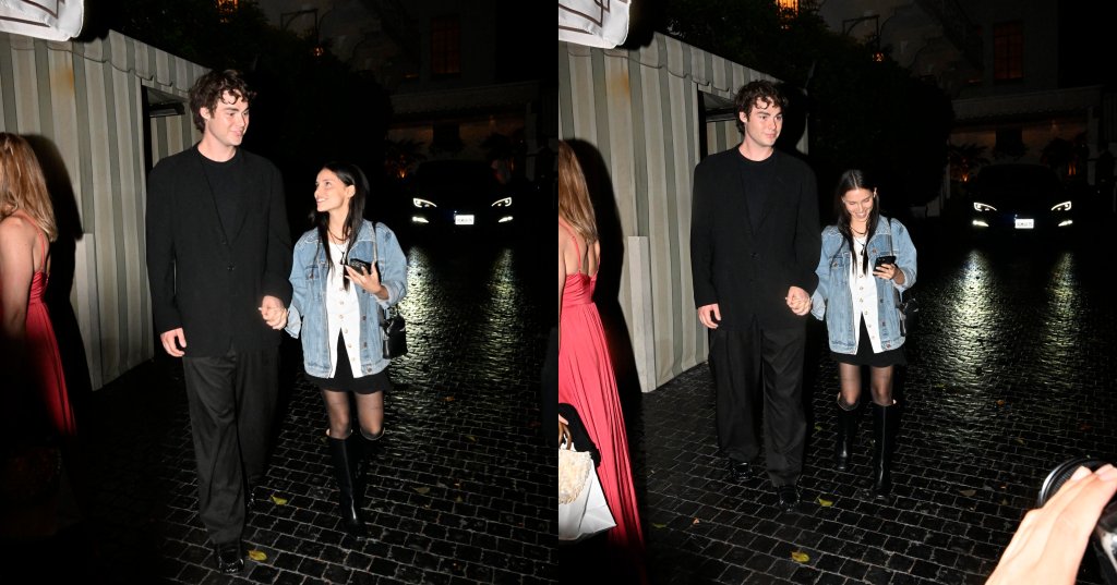 Inde Navarrette and her boyfriend outside Chateau Marmont in Los Angeles