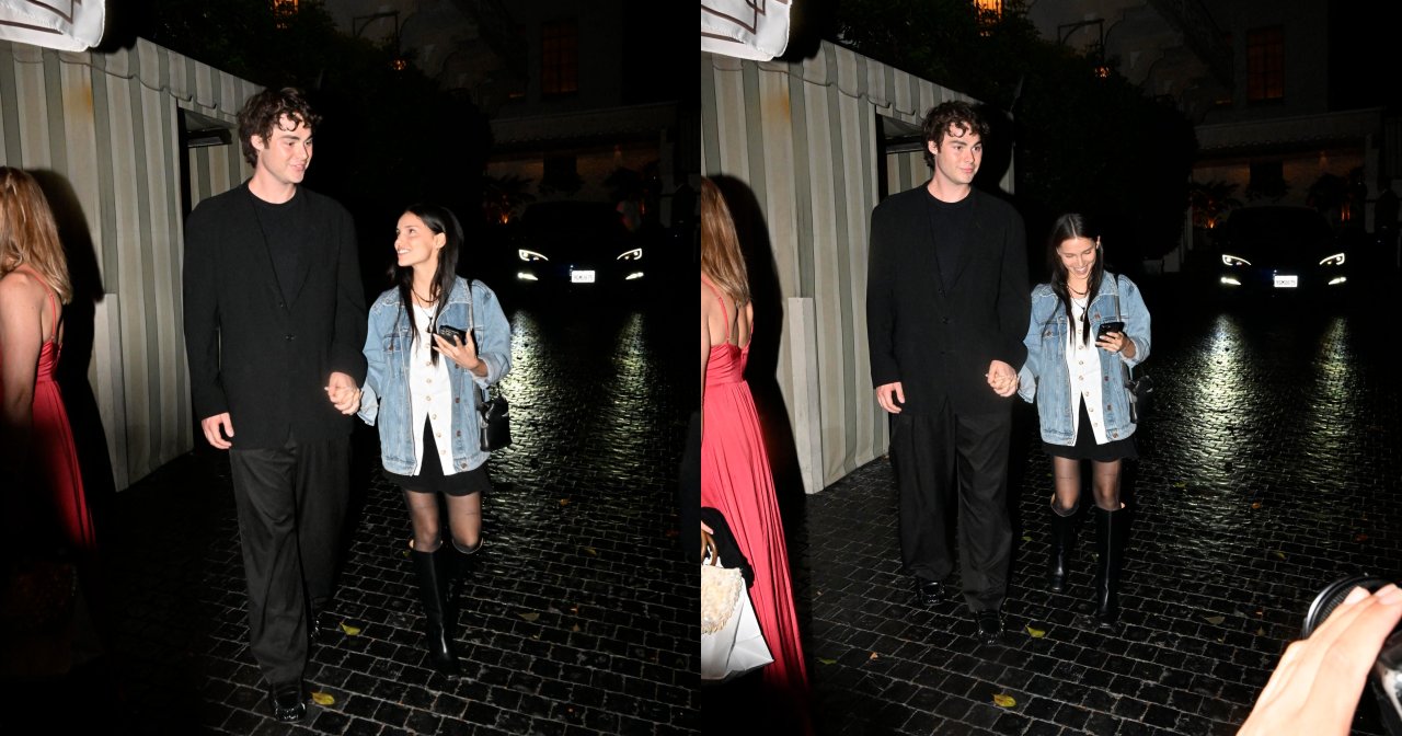 Inde Navarrette and her boyfriend outside Chateau Marmont in Los Angeles