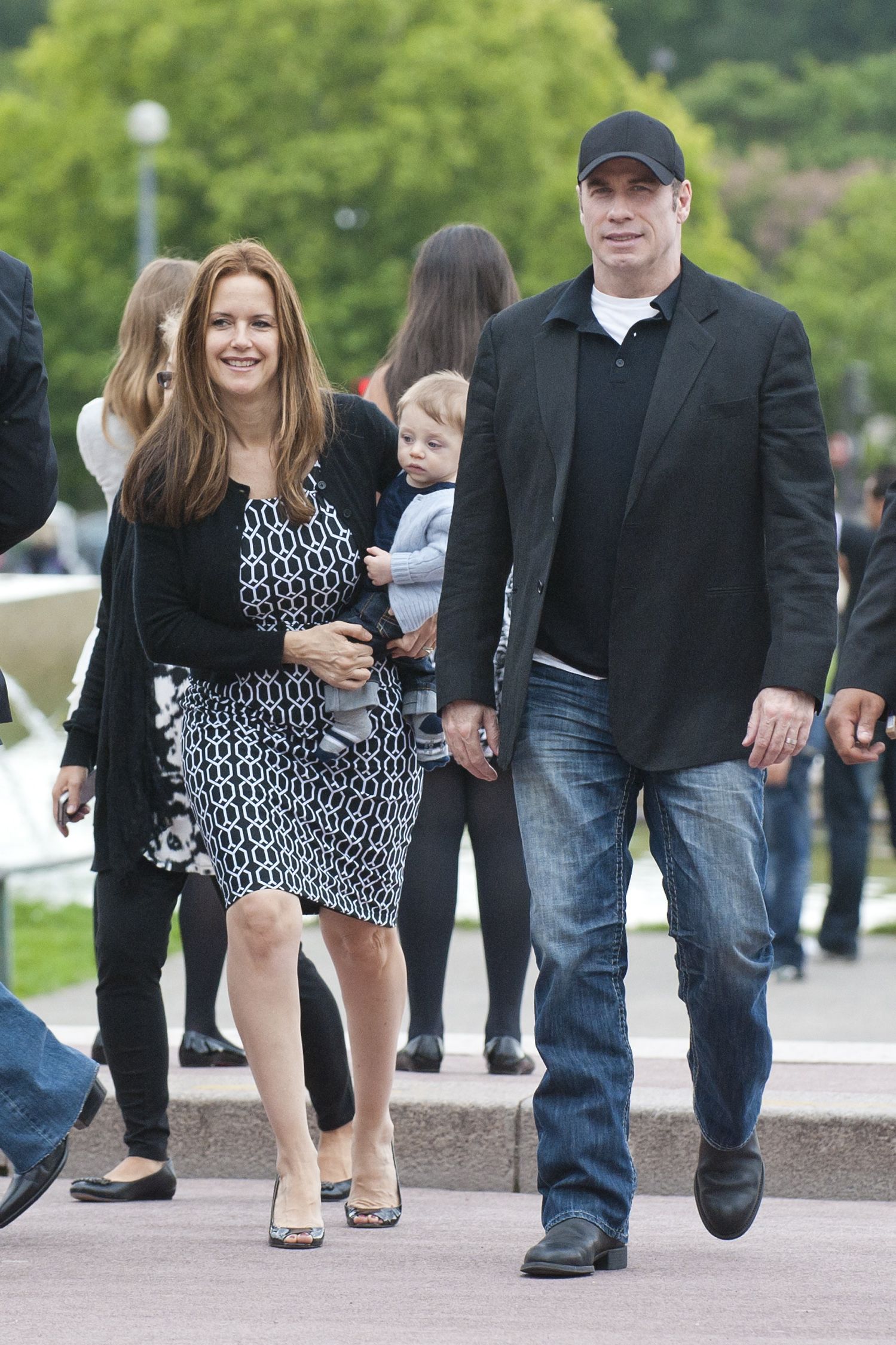 Kelly Preston and John Travolta in Paris