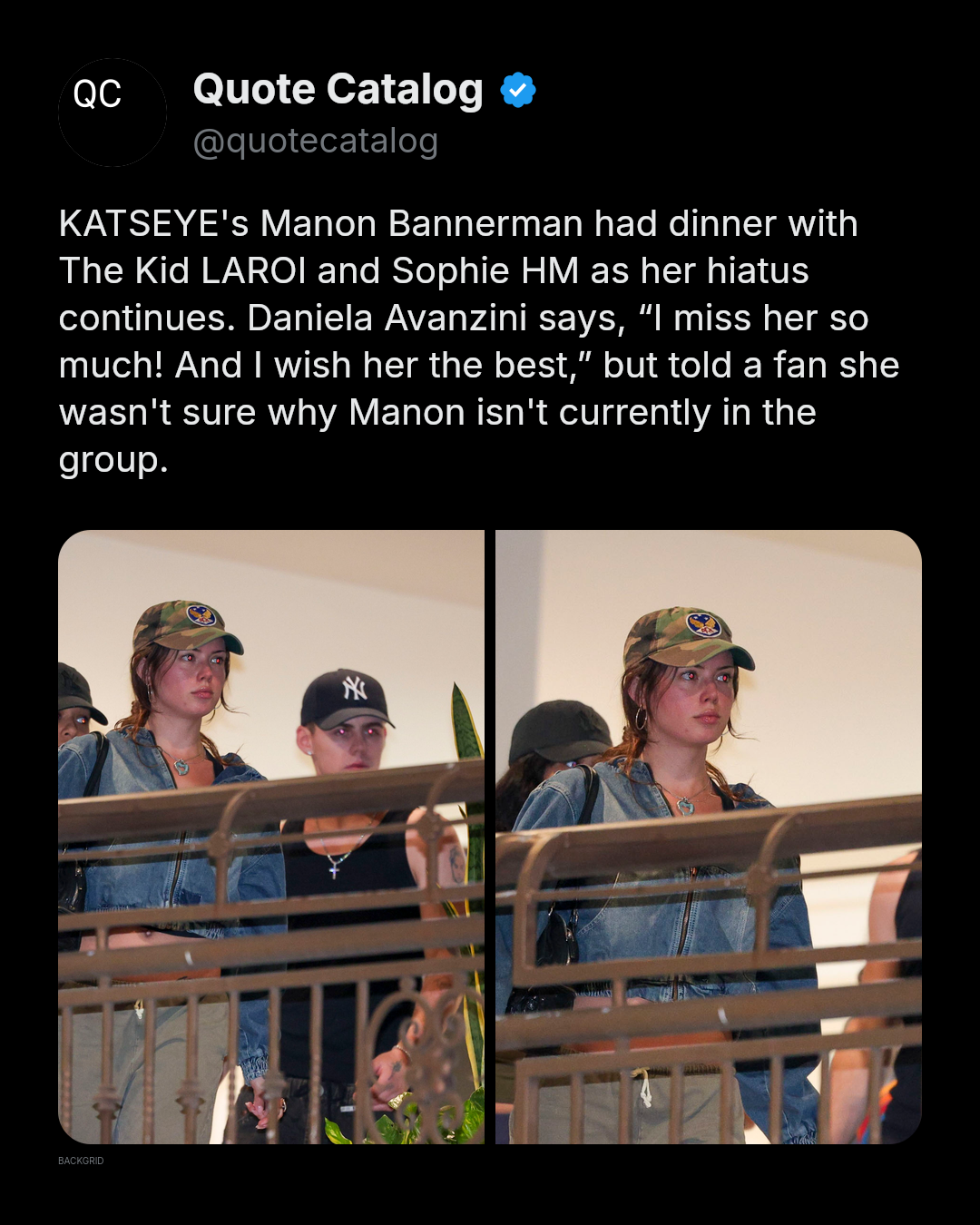 Manon Bannerman, The Kid LAROI, and Sophie HM at Sushi Park in West Hollywood