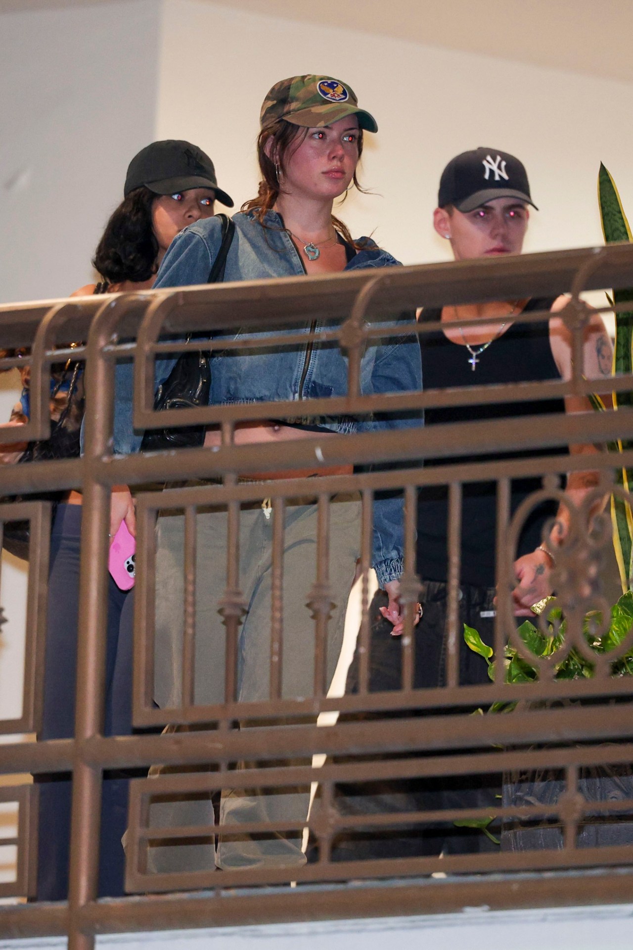 Manon Bannerman, The Kid LAROI, and Sophie HM at Sushi Park in West Hollywood